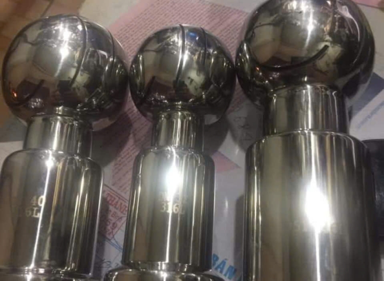 QUẢ CẦU CIP CỐ ĐỊNH INOX 316, QUẢ CẦU CỐ ĐỊNH
