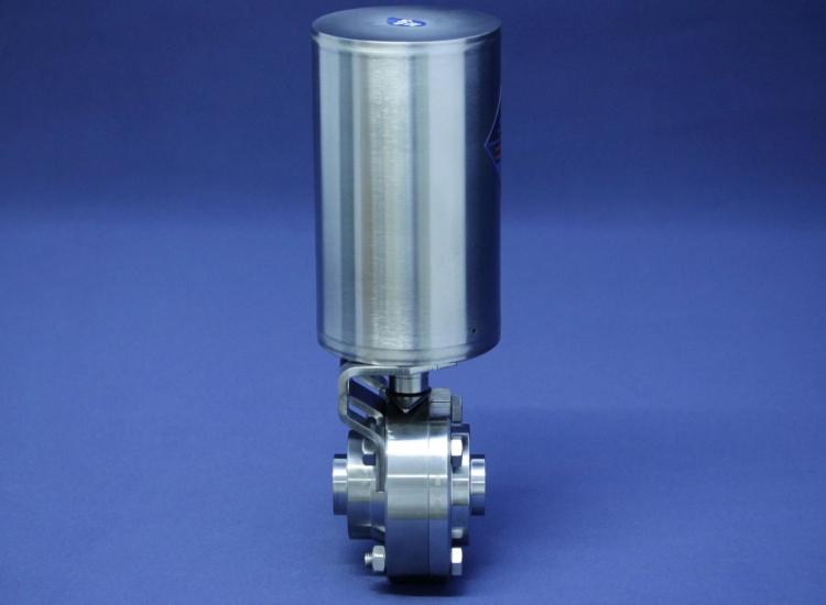 VAN BI INOX VI SINH M&S VỚI BỘ ĐIỀU KHIỂN KHÍ NÉN